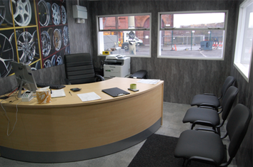 Our Alloy Wheel Straightening reception area